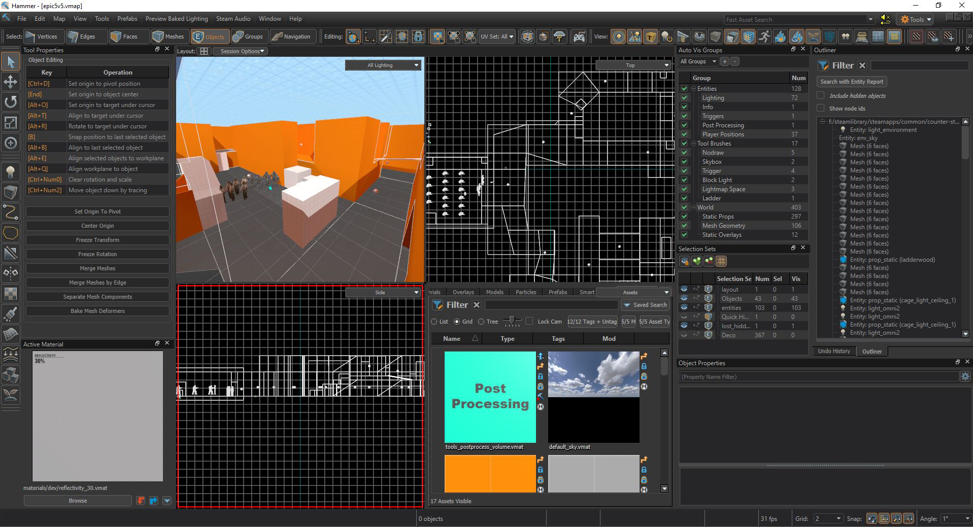 An example screenshot of Hammer++ level editor